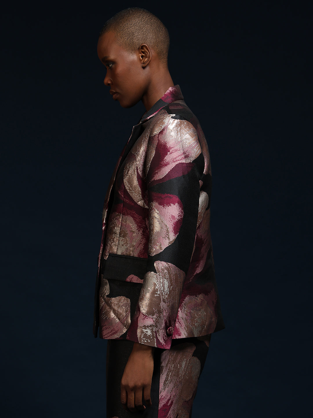 Marquee Floral Double-Breasted Blazer