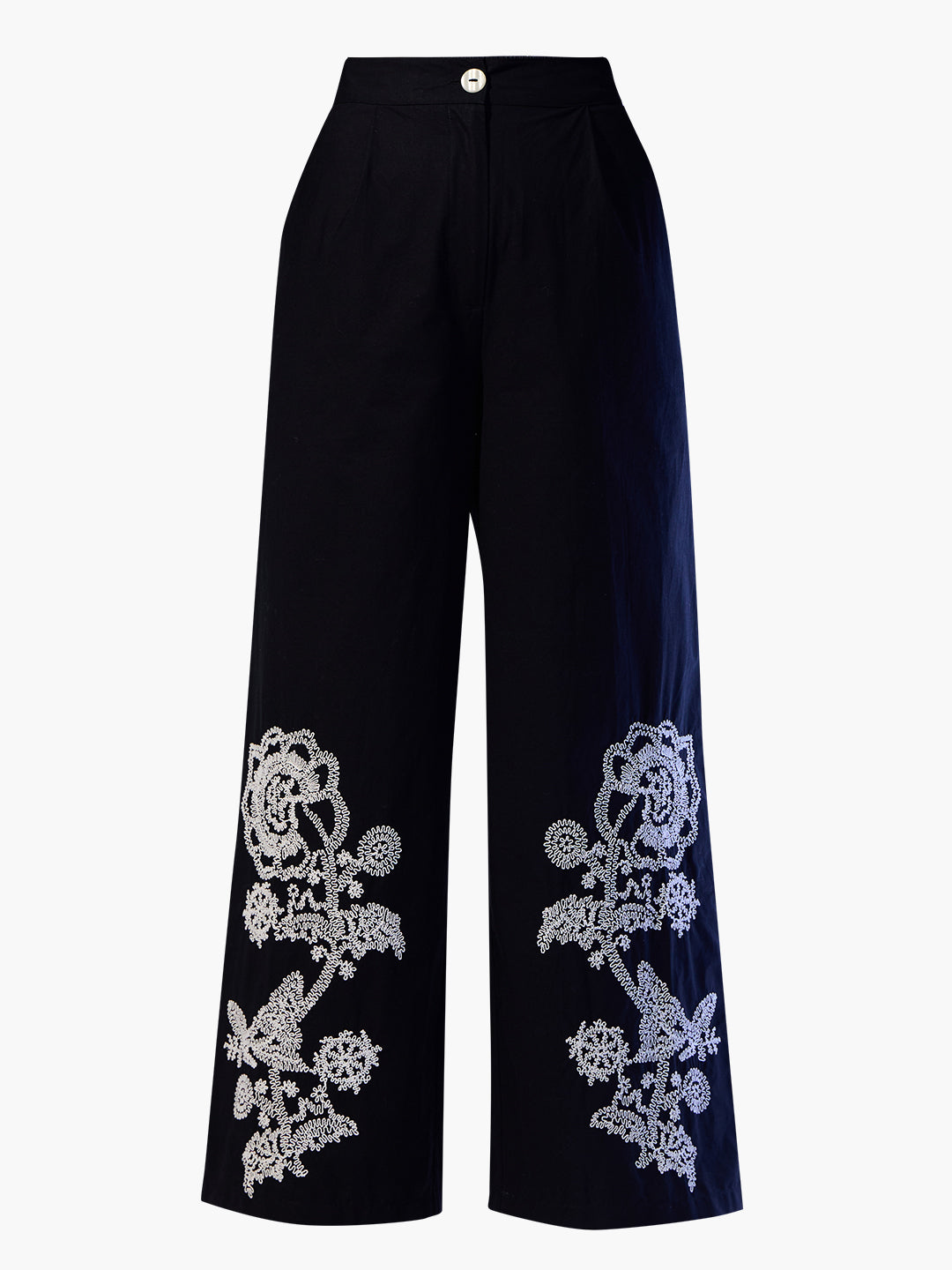 EDIT Embroidered Wide Leg Pants
