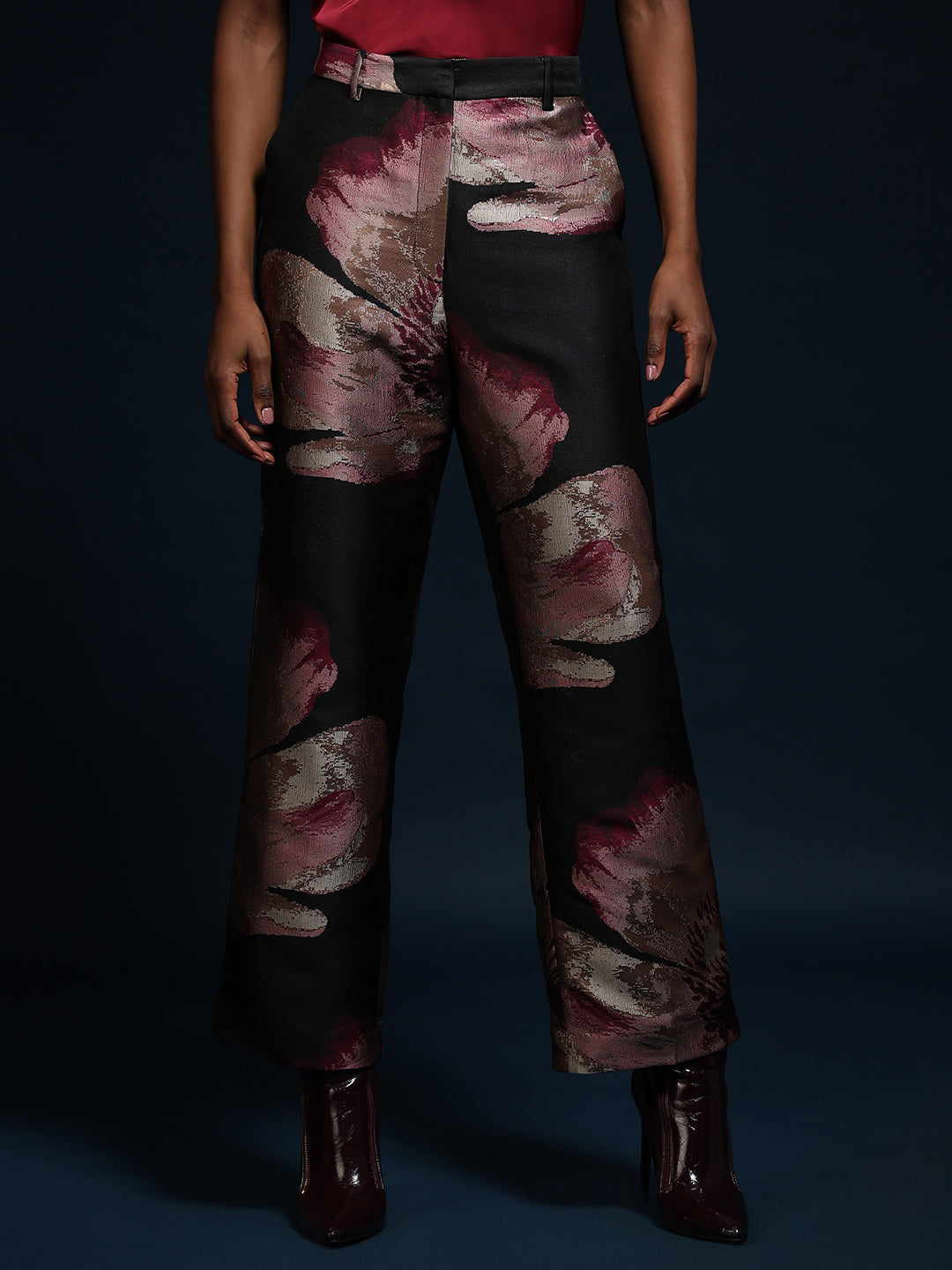 Marquee Floral Jacquard Pants