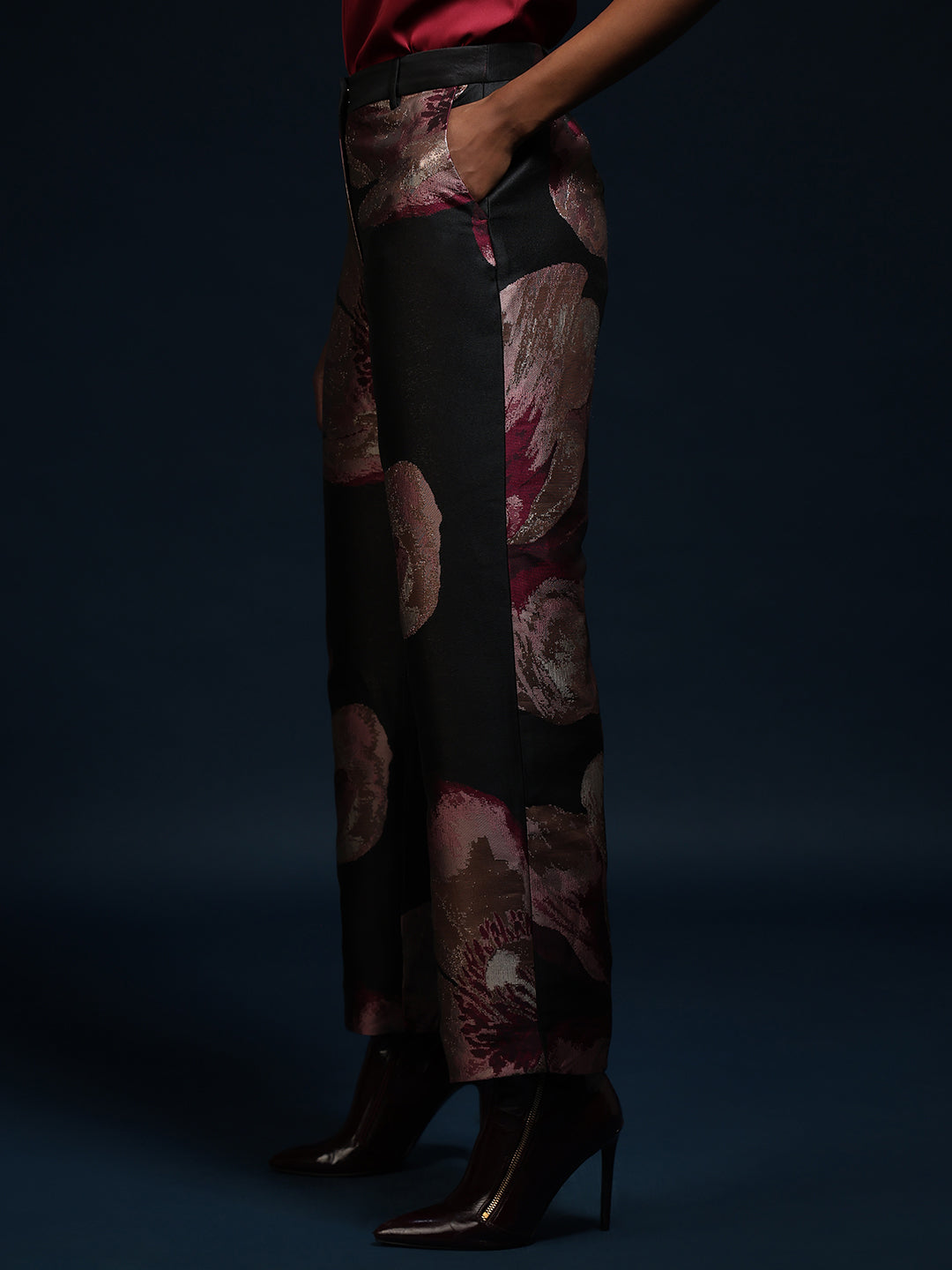 Marquee Floral Jacquard Pants