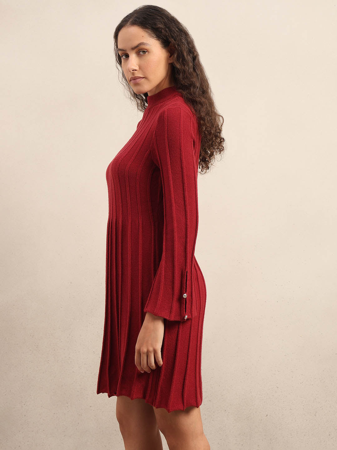 Flared Sleeves Mini Dress