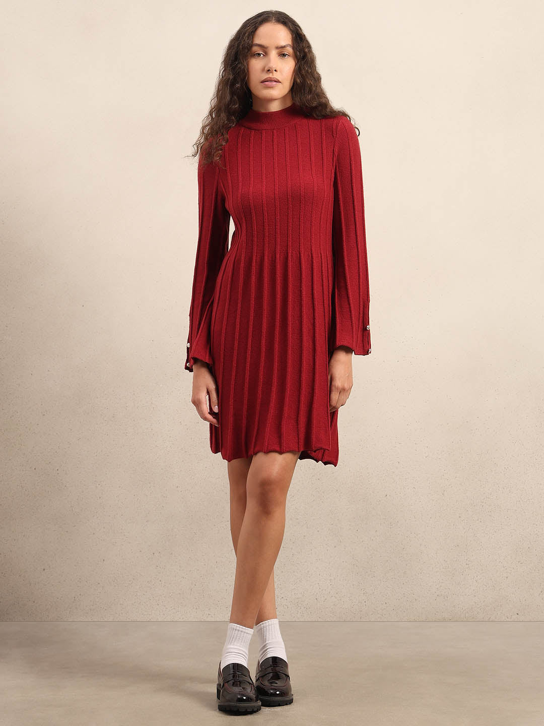 Flared Sleeves Mini Dress
