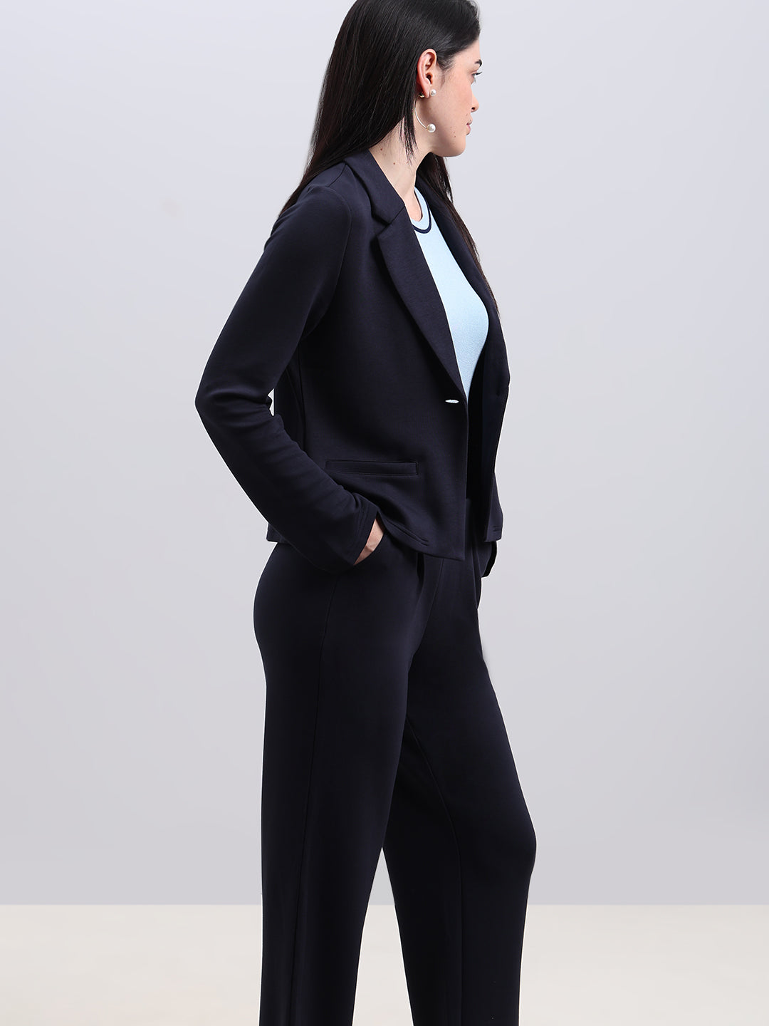Navy Blue Tailored Blazer