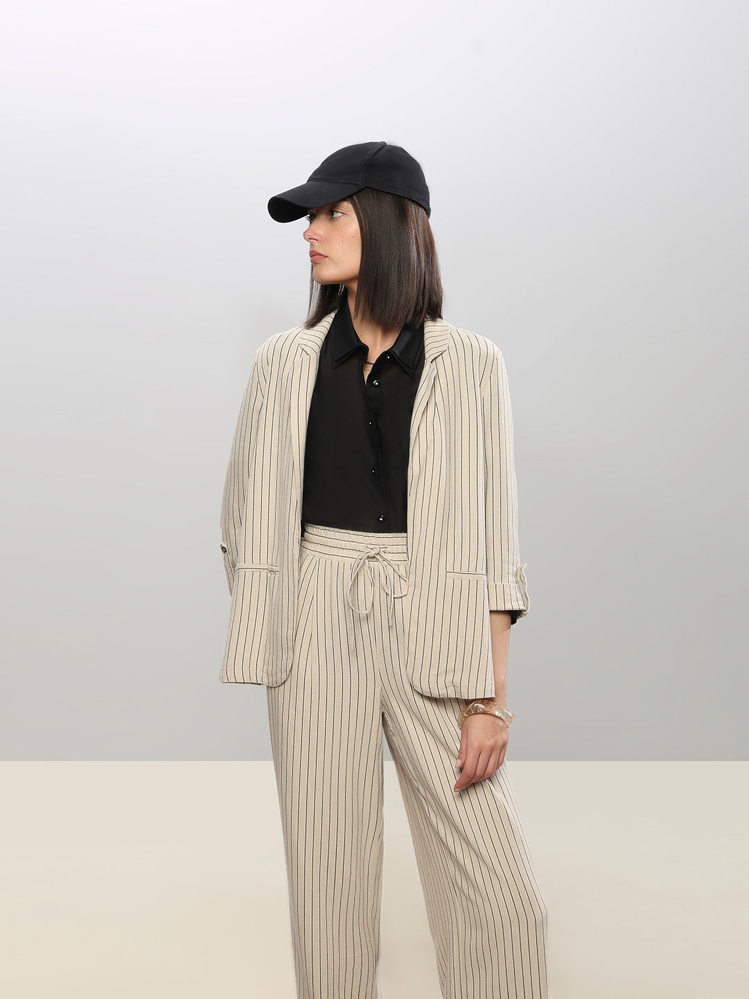 Tailored Striped Blazer
