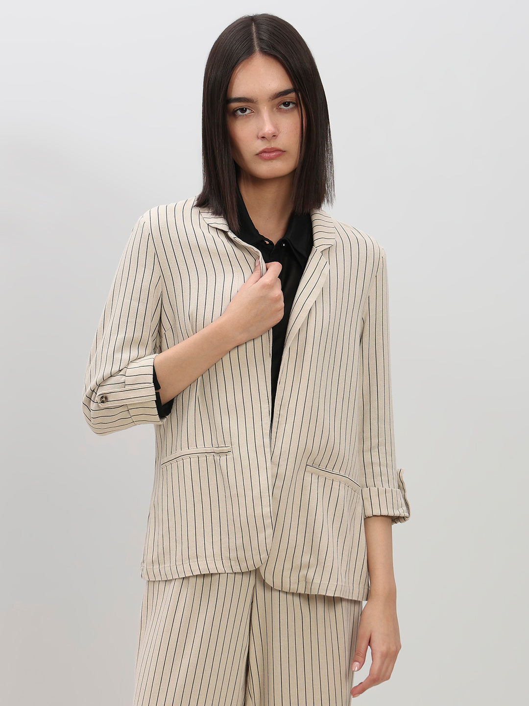 Tailored Striped Blazer