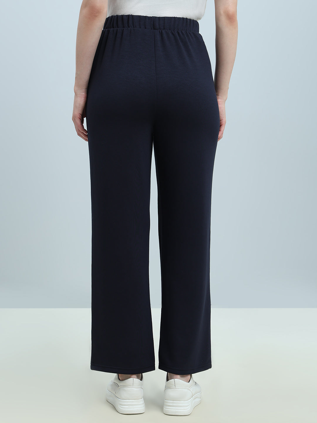 Navy Straight Fit Pants