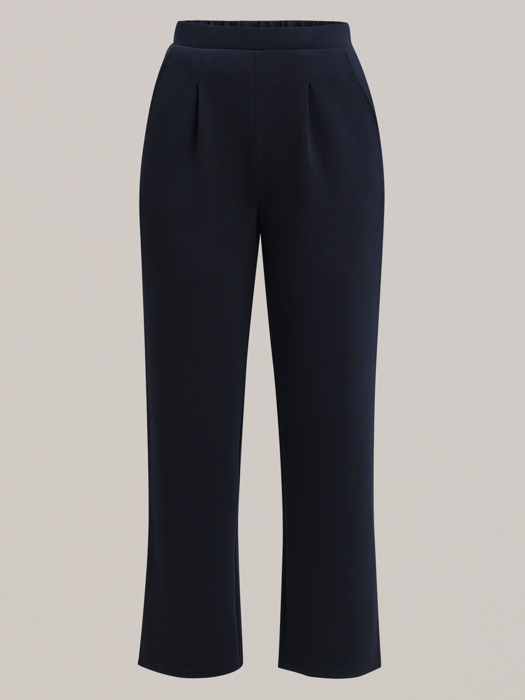 Navy Straight Fit Pants