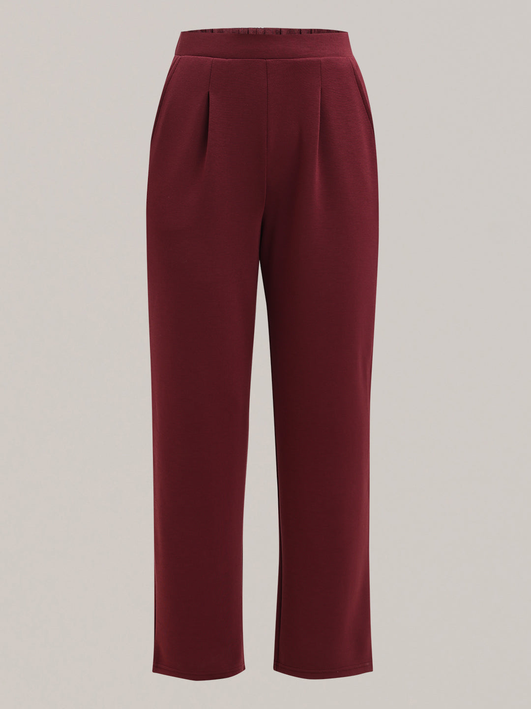 Maroon Straight Fit Pants