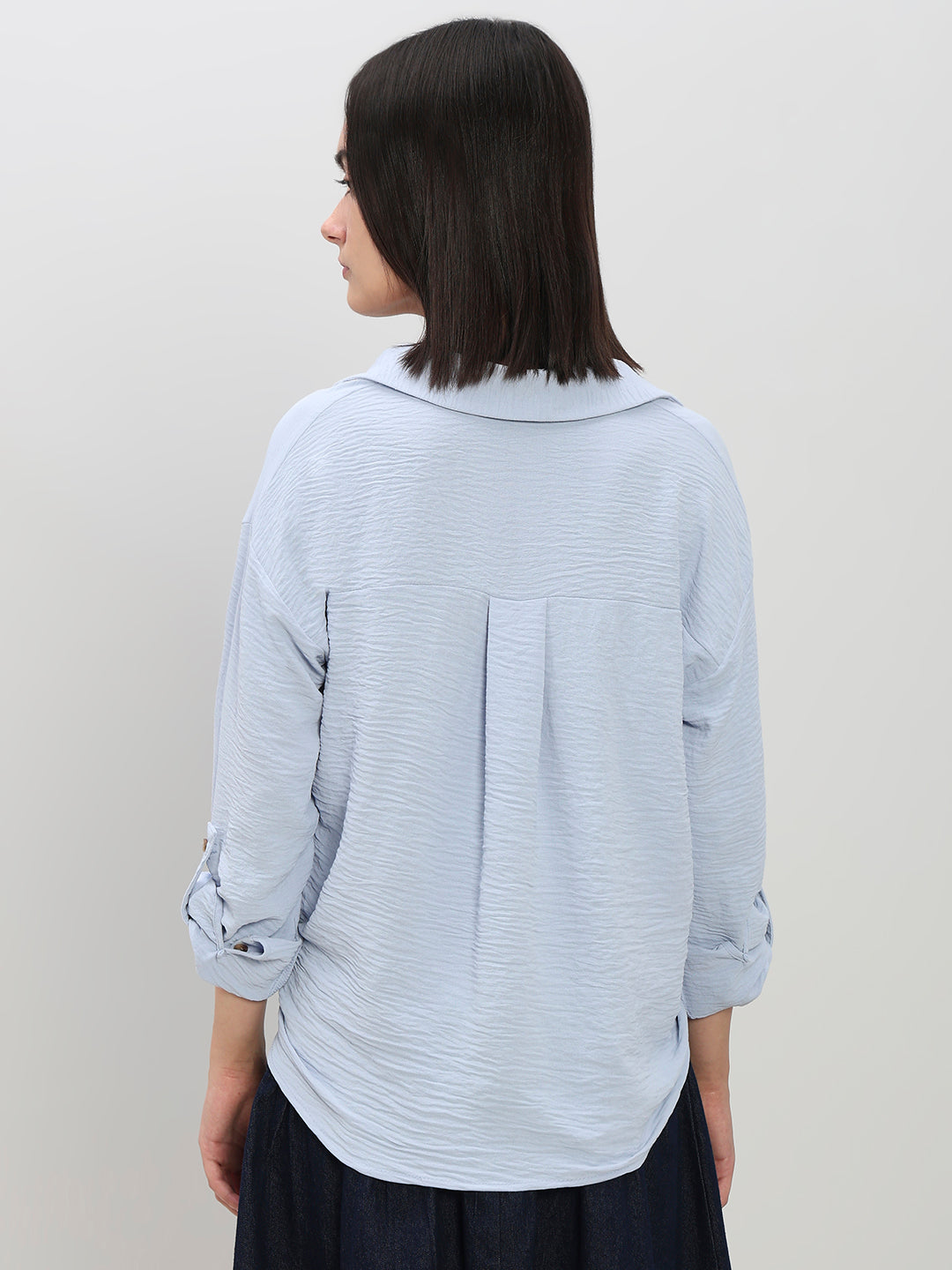 Button-Down Draped Shirt