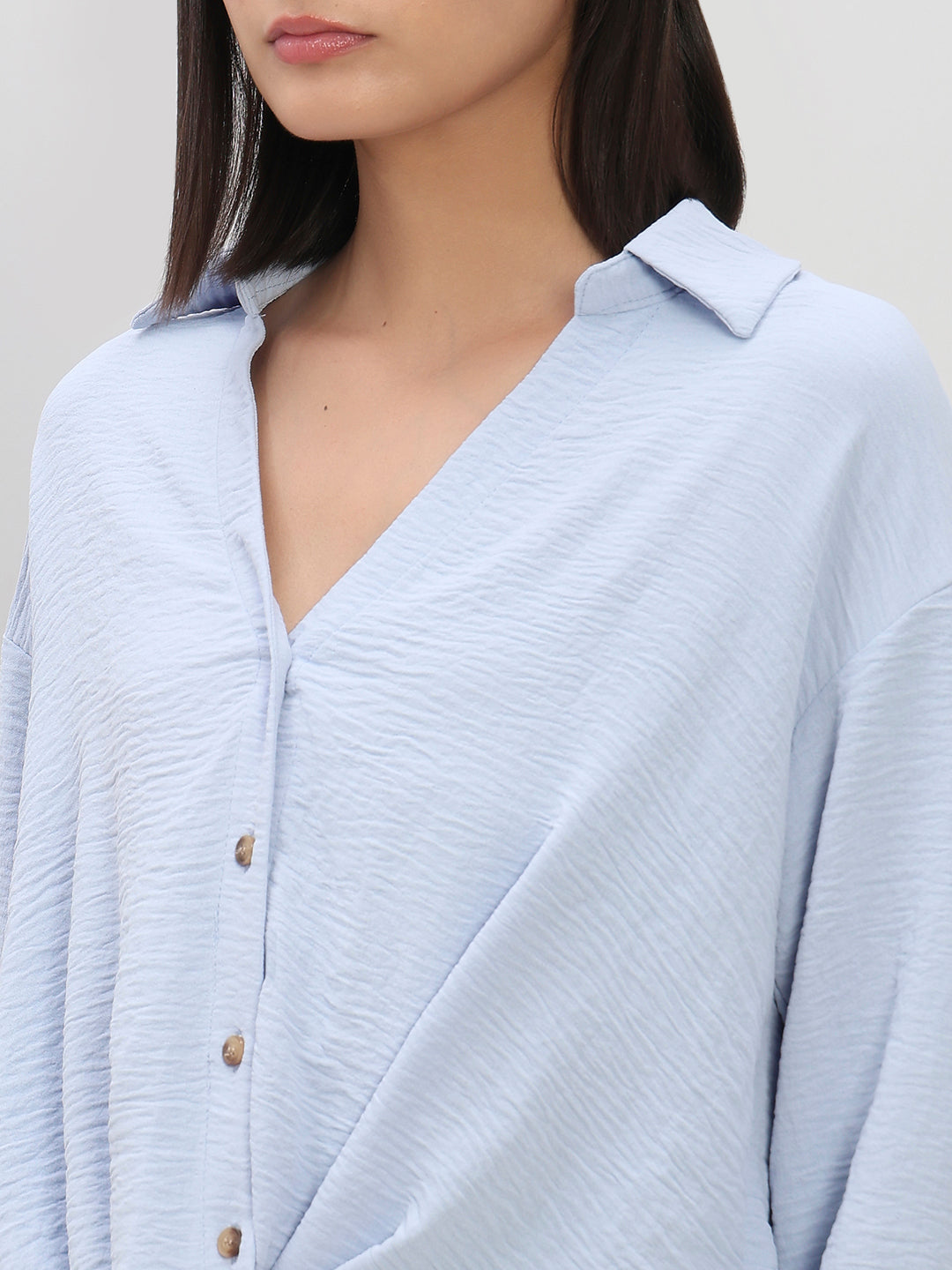 Button-Down Draped Shirt