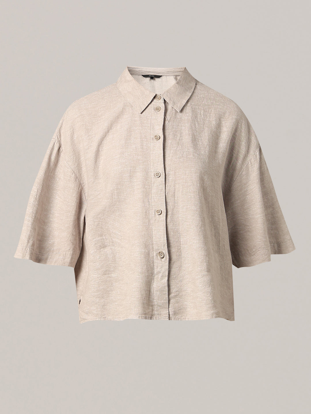 Linen Blend Short Sleeved Shirt