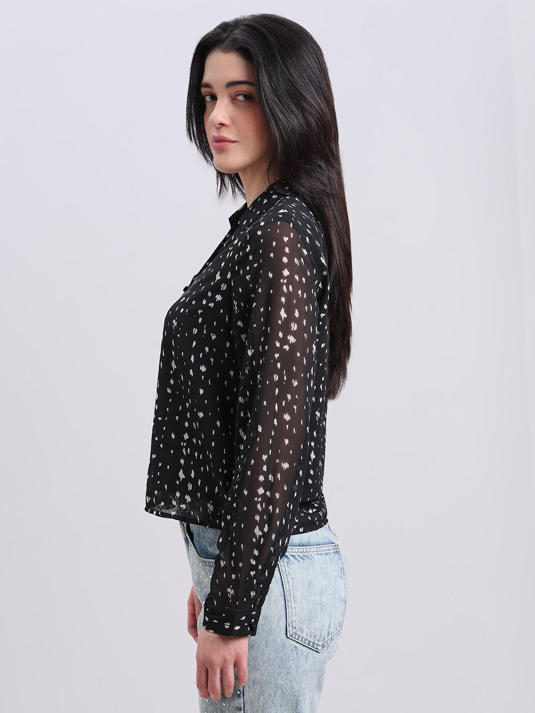 V-Neck Printed Top