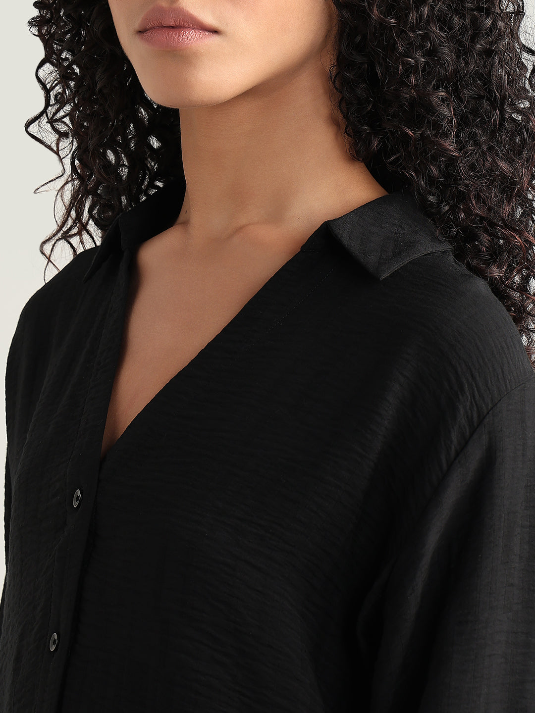 Black Button-Down Shirt