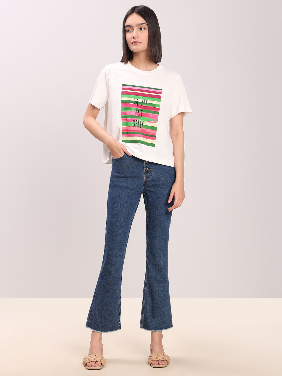 Printed Organic Cotton T-shirt - White