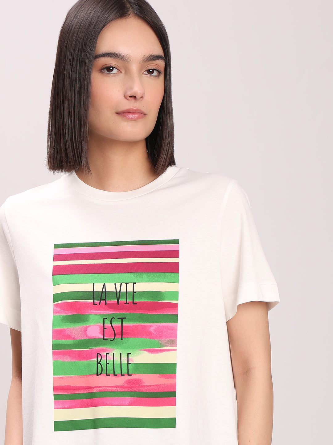 Printed Organic Cotton T-shirt - White