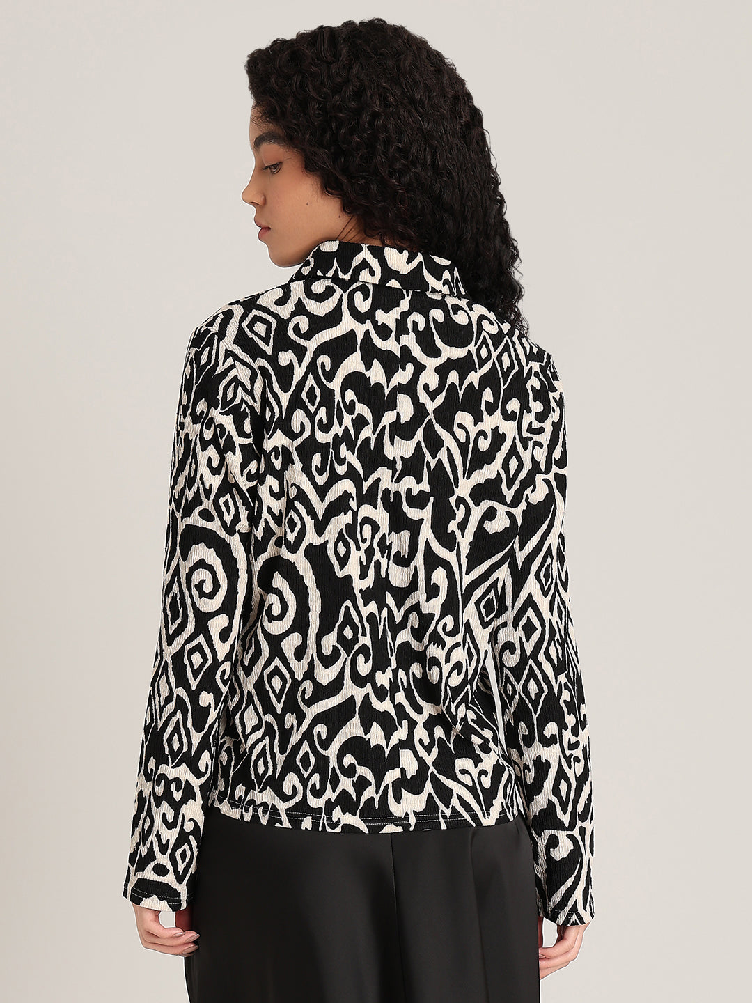 Abstract Print Full Sleeves Shirt