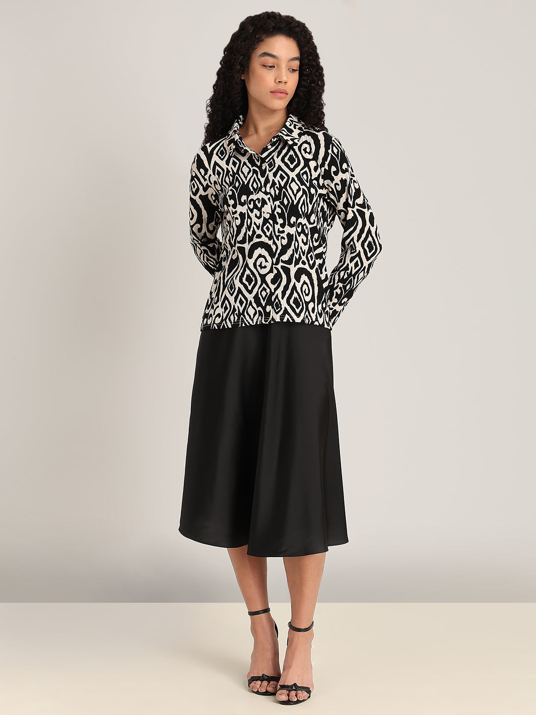 Abstract Print Full Sleeves Shirt