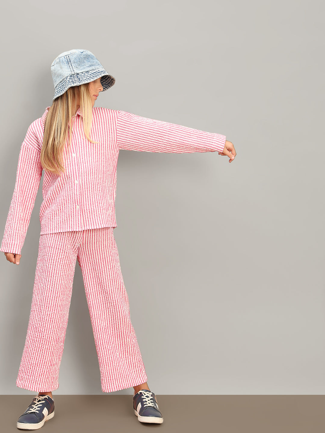 GIRL Pink Striped Shirt
