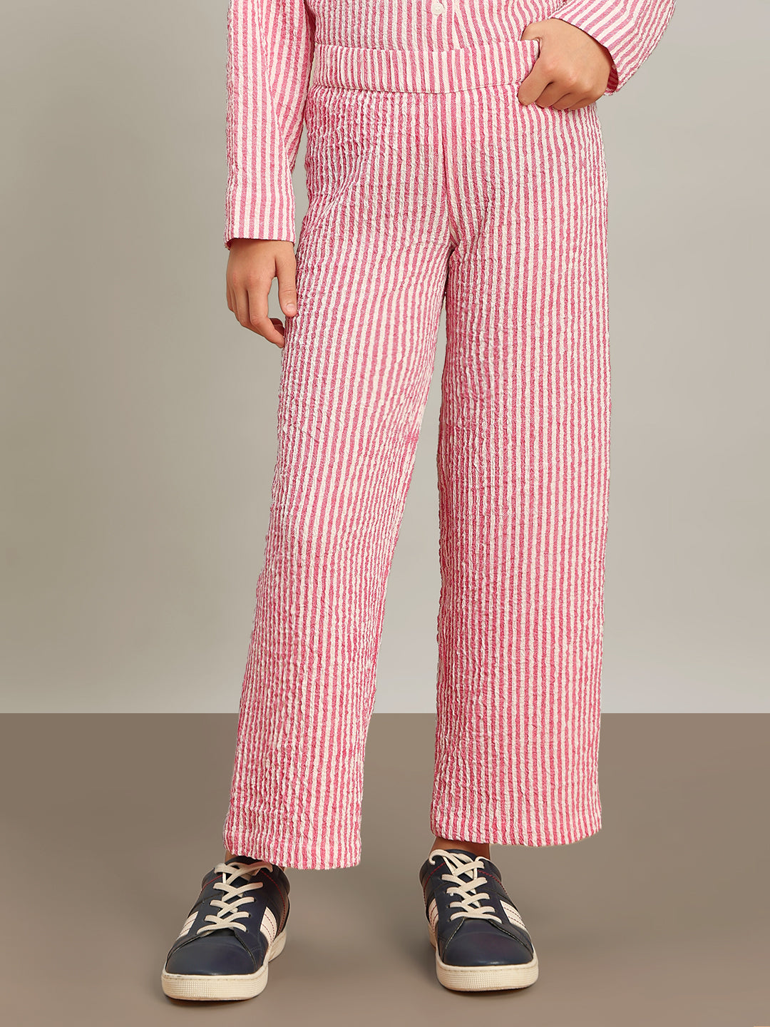 GIRL Pink Striped Pants