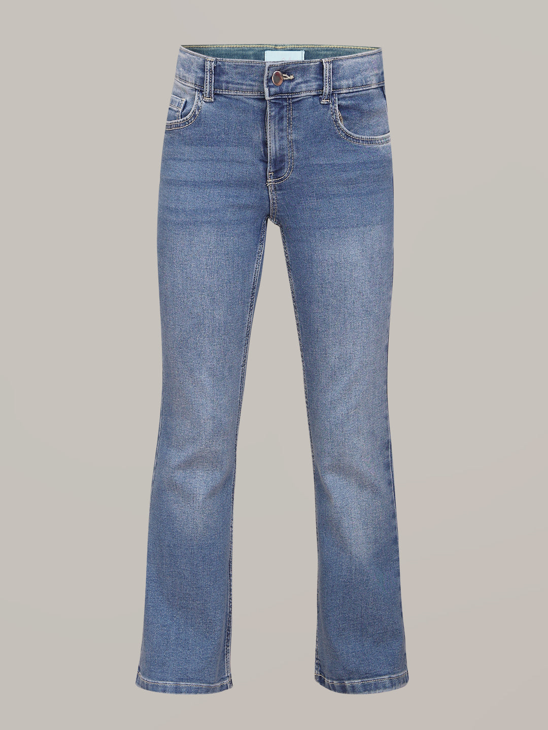 GIRL Blue Mid Rise Flared Jeans