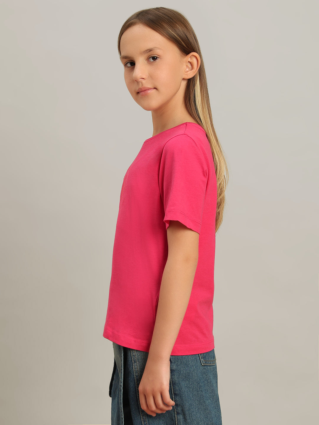 GIRL Pink Printed T-shirt