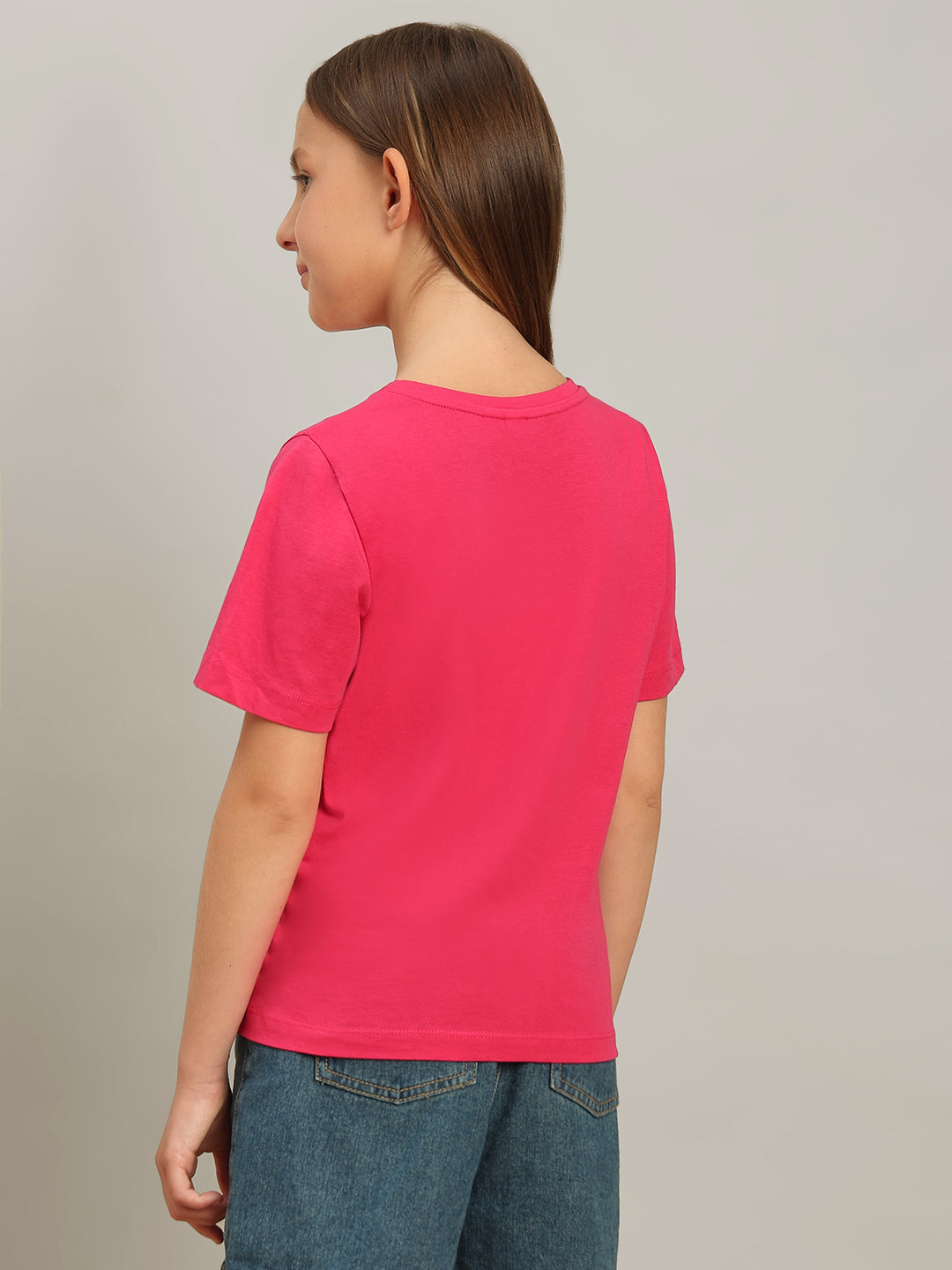 GIRL Pink Printed T-shirt