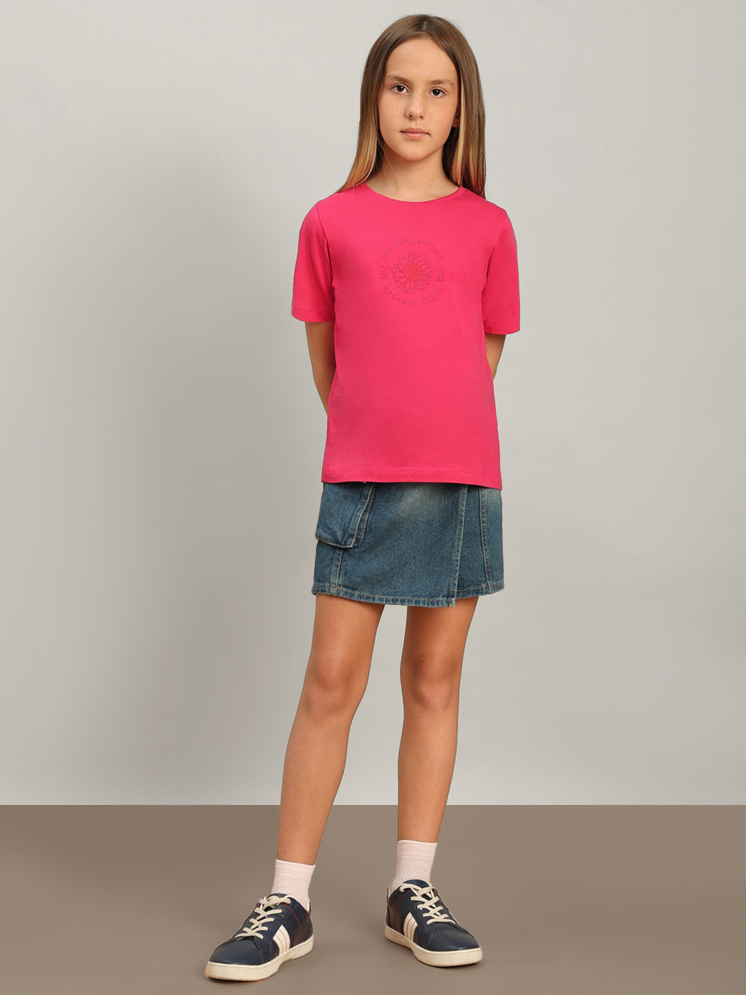 GIRL Pink Printed T-shirt