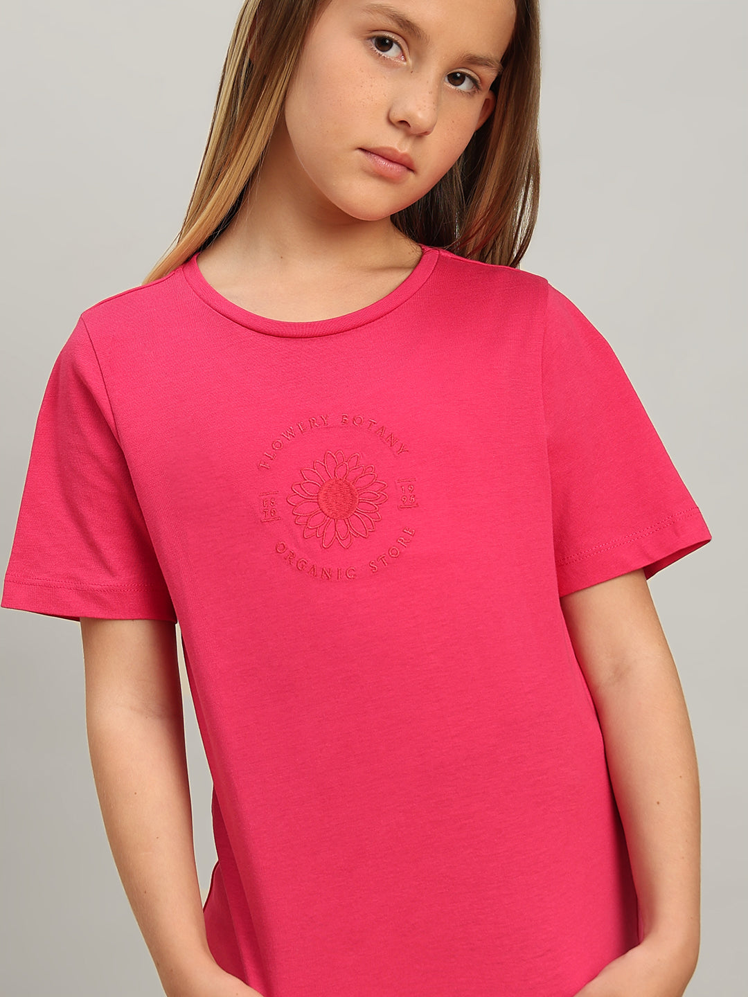 GIRL Pink Printed T-shirt