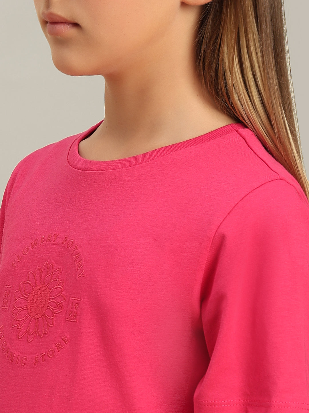 GIRL Pink Printed T-shirt