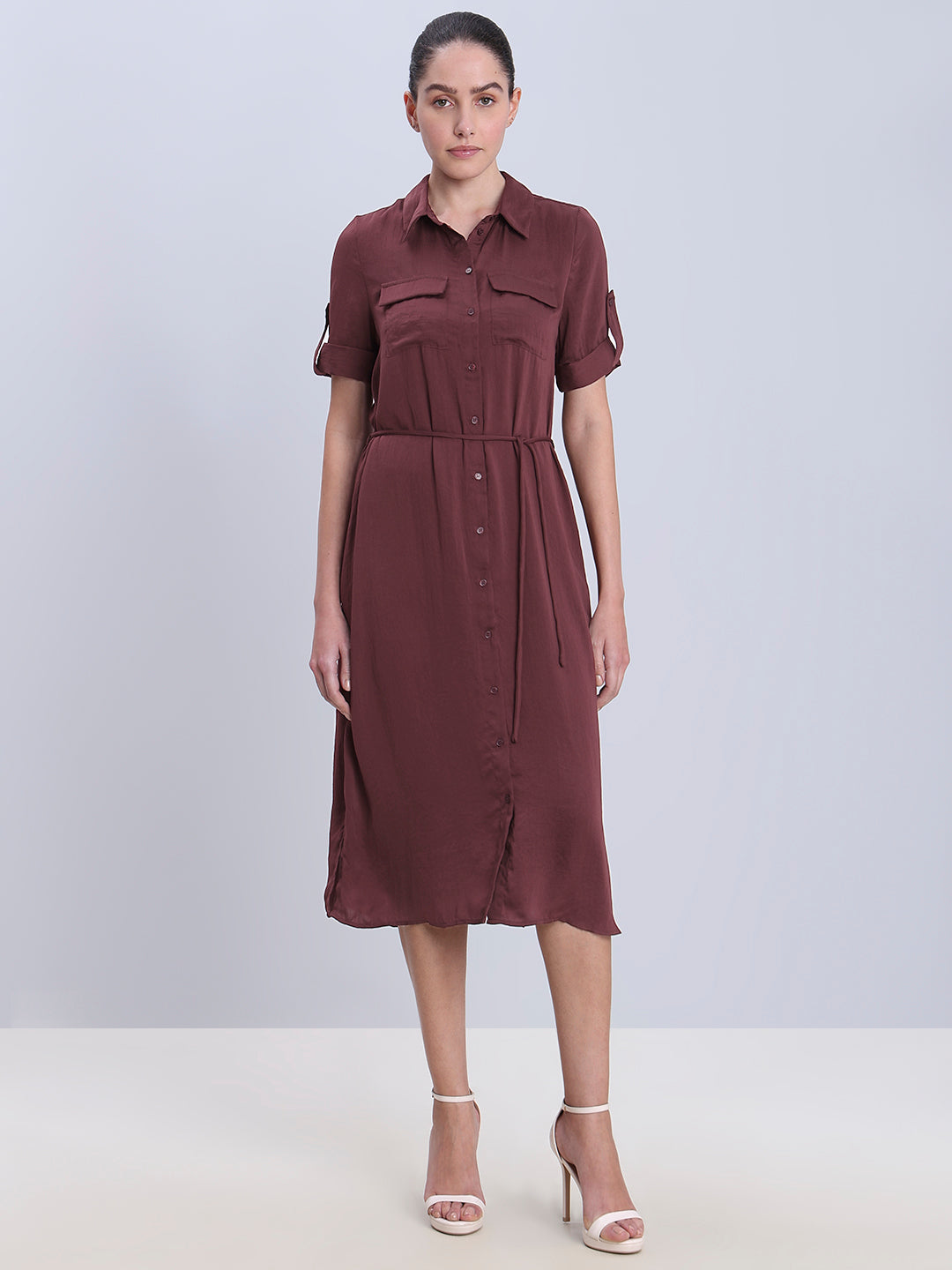 Button-Down Utility Shirt Dress