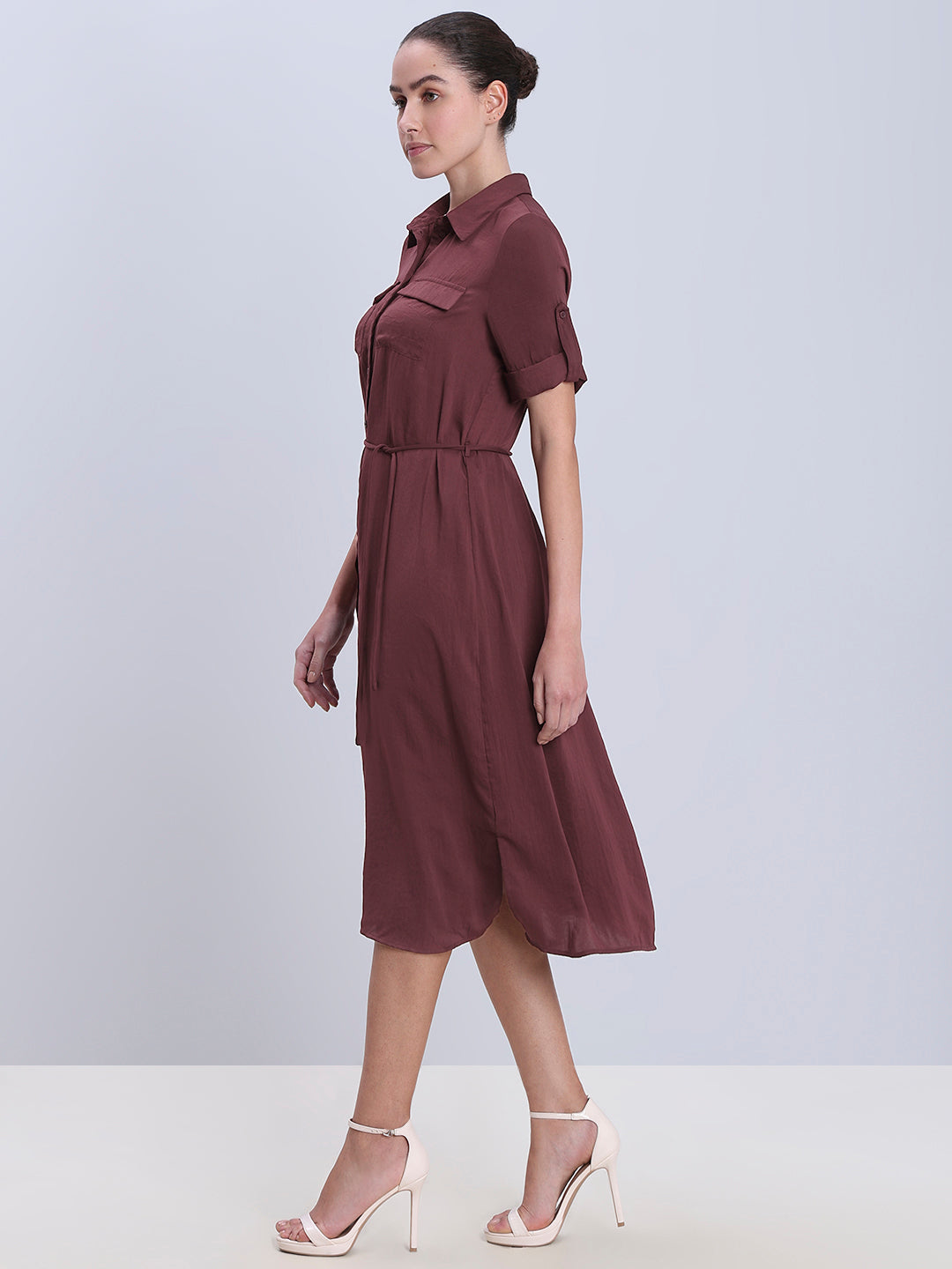 Button-Down Utility Shirt Dress