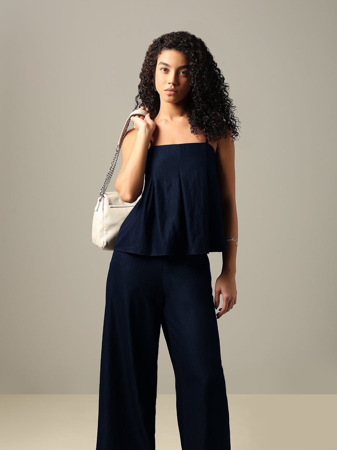 Navy Spaghetti Strap Top