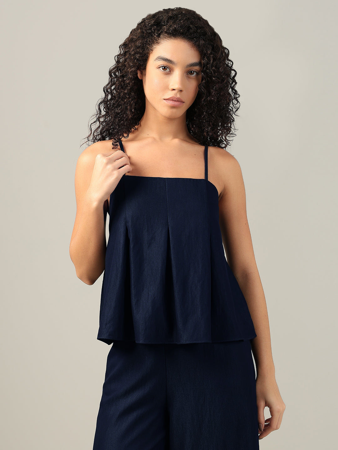 Navy Spaghetti Strap Top