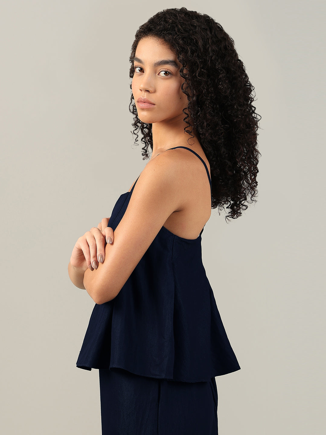 Navy Spaghetti Strap Top