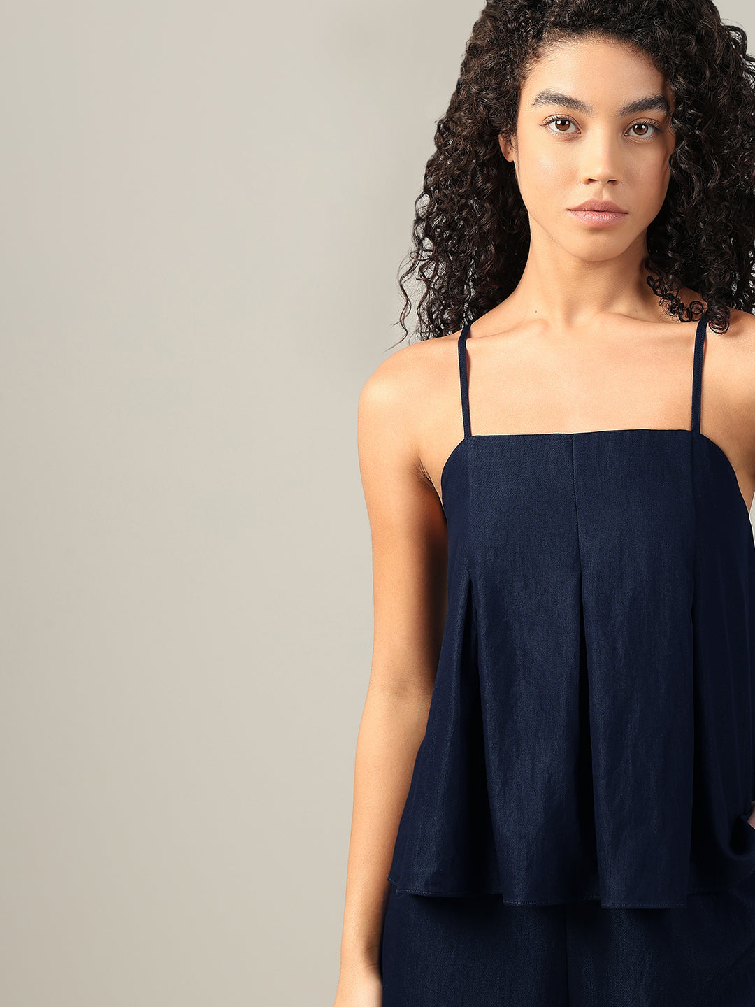 Navy Spaghetti Strap Top