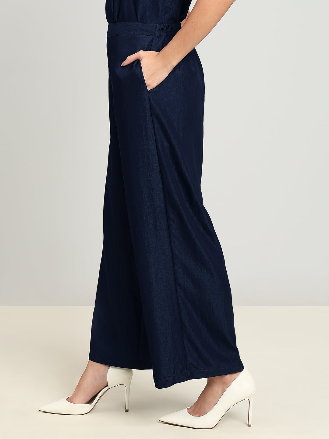 Navy High Rise Culottes