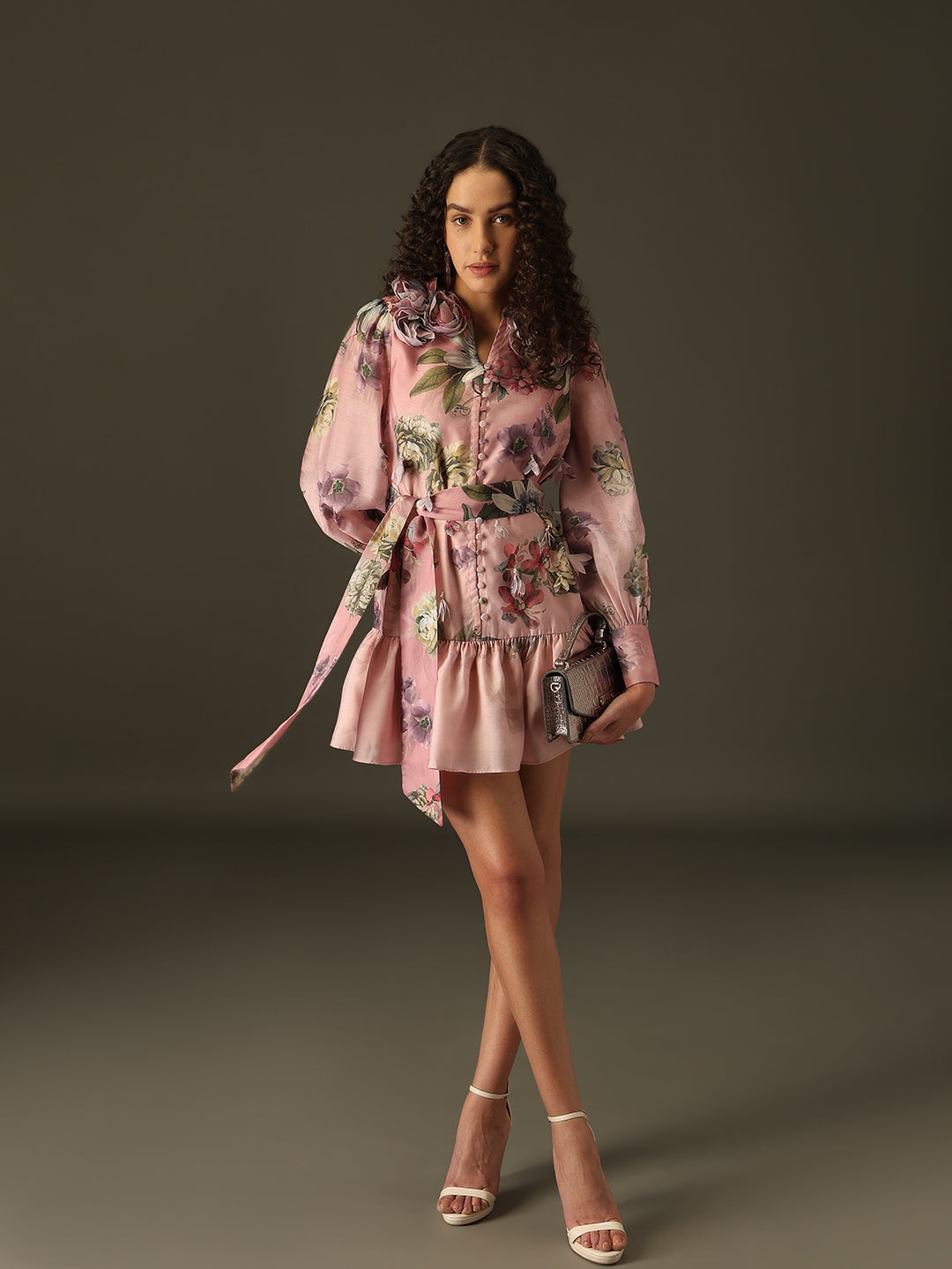 MARQUEE Floral Fit & Flare Dress