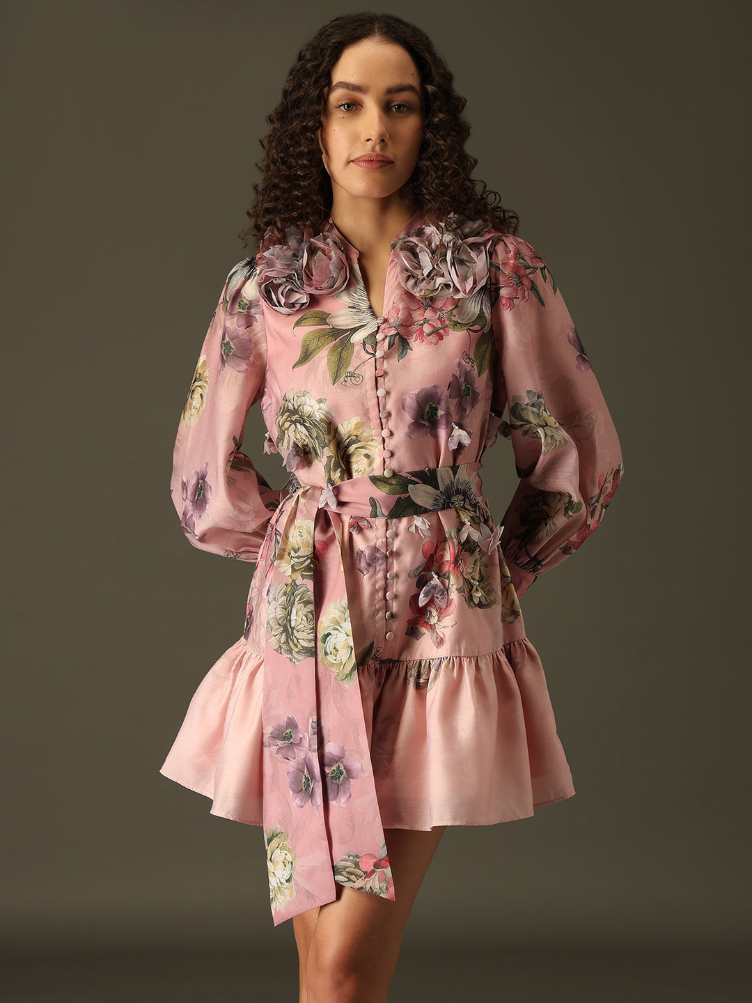 MARQUEE Floral Fit & Flare Dress