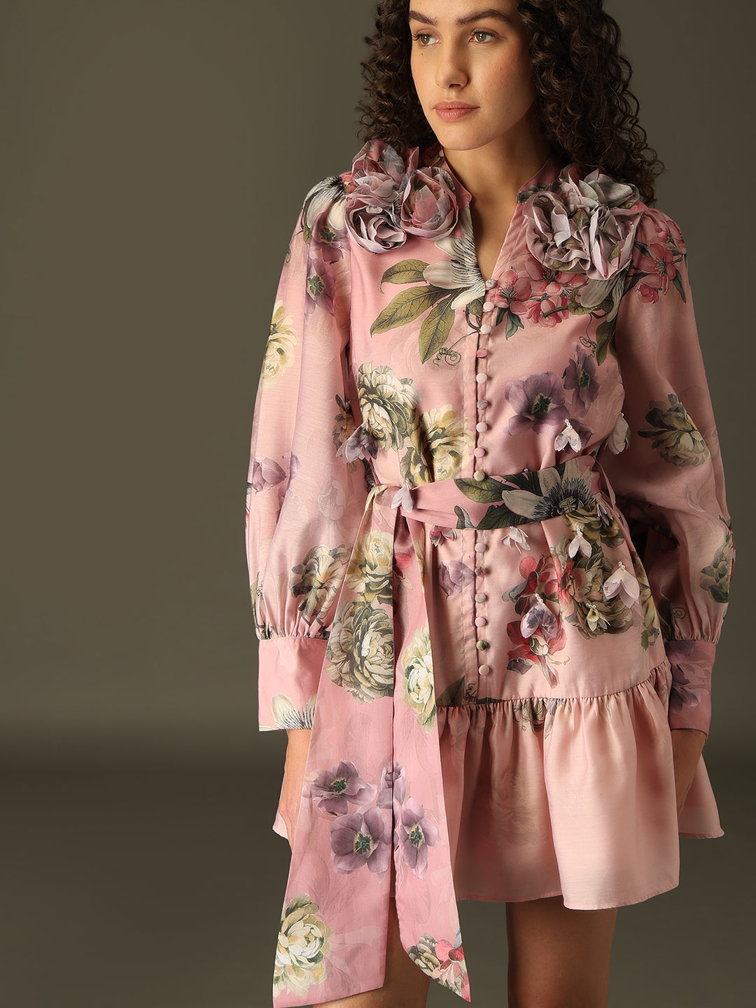 MARQUEE Floral Fit & Flare Dress