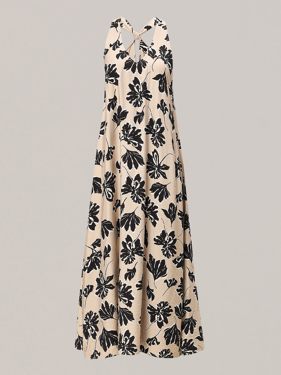 Floral Print Halter Neck Dress