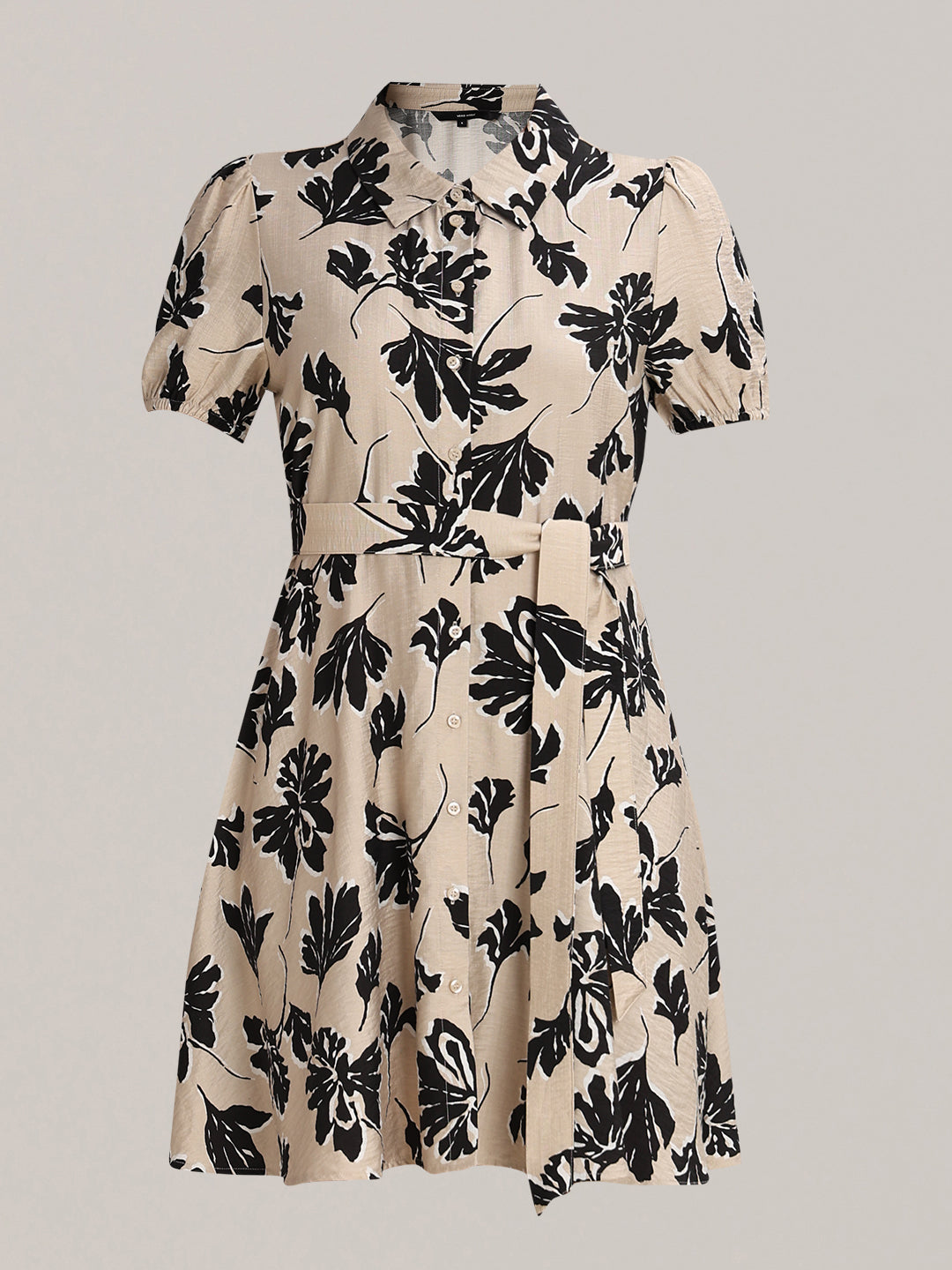 Floral Print Short Shirt Dress