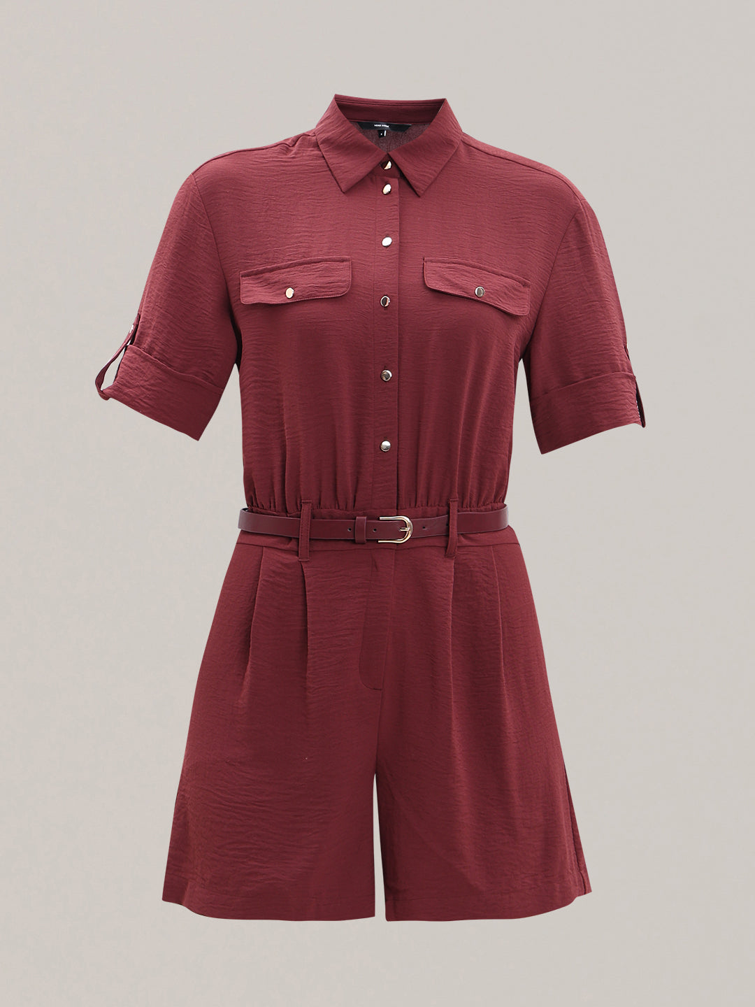 Dark Red Playsuit