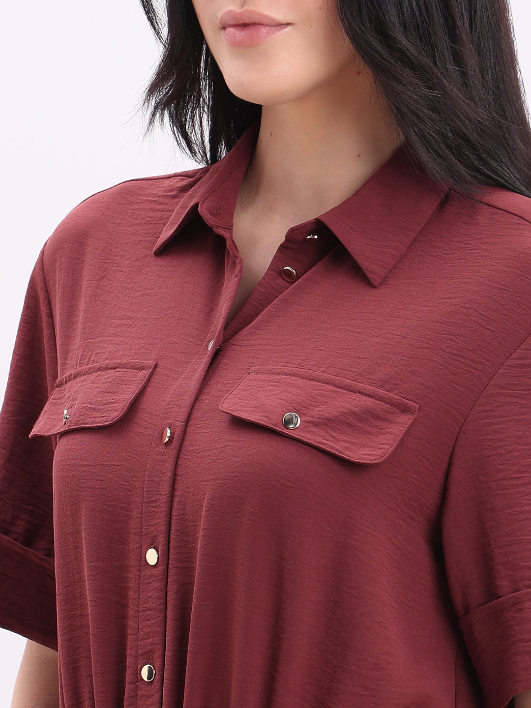 Dark Red Playsuit