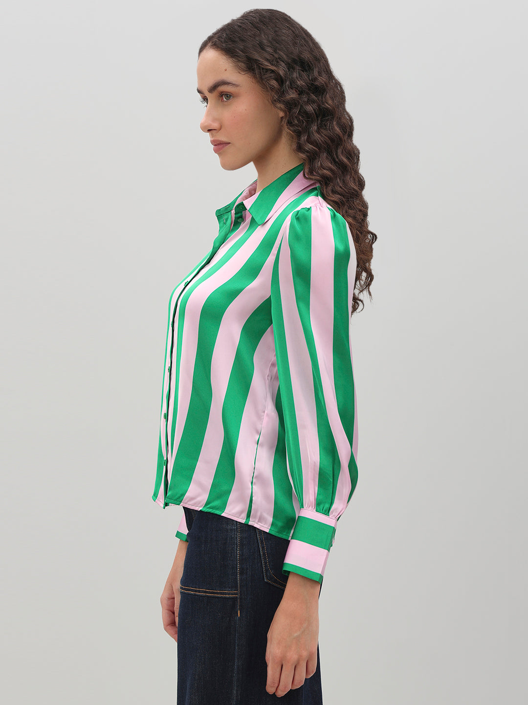 Green Striped Shirt