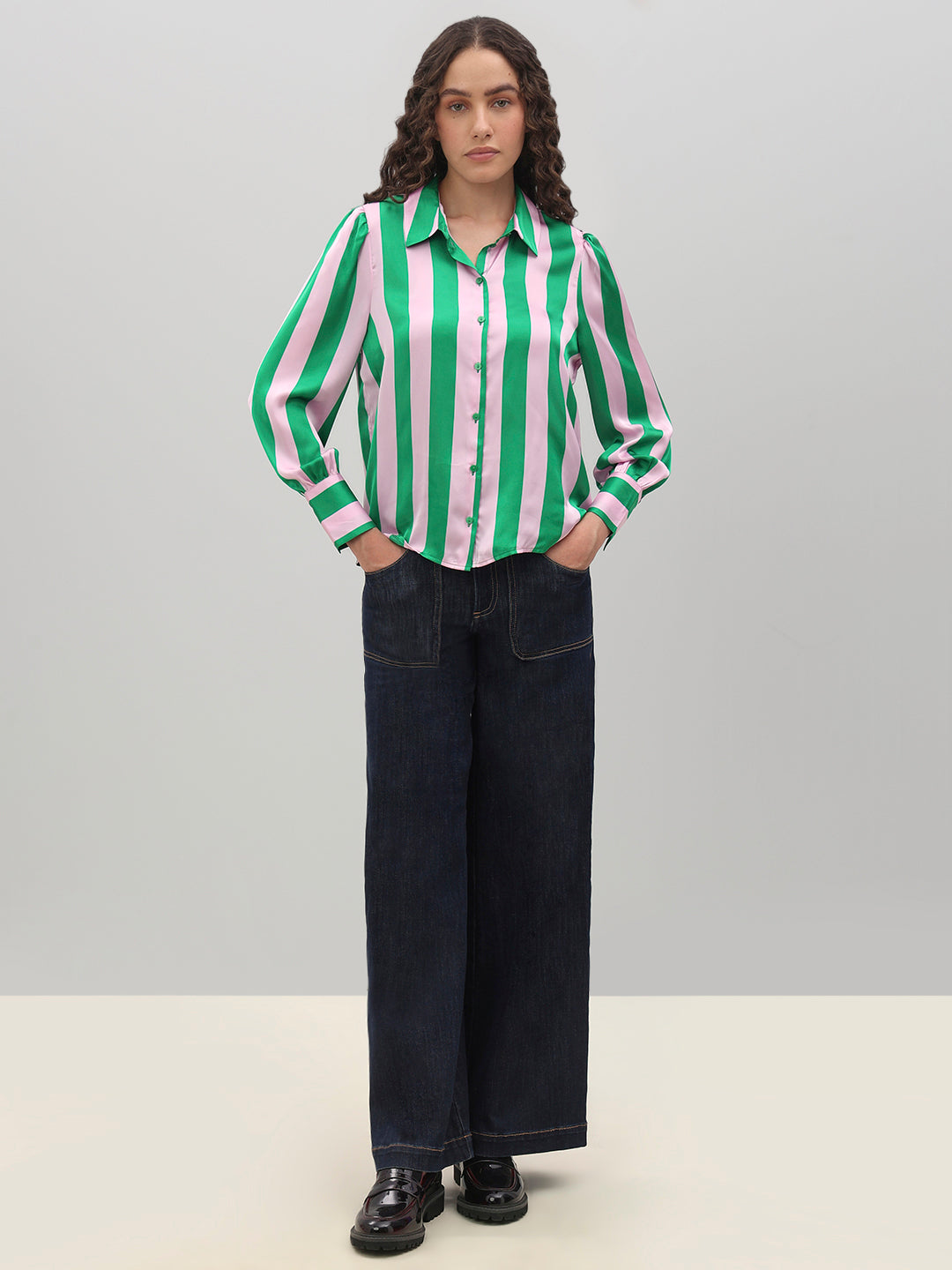 Green Striped Shirt