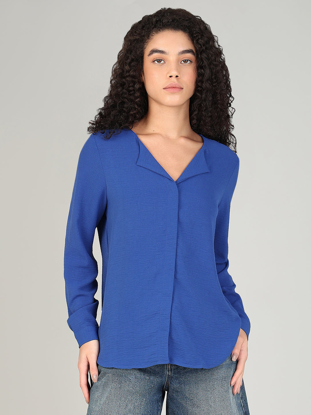 Blue Full Sleeves Top