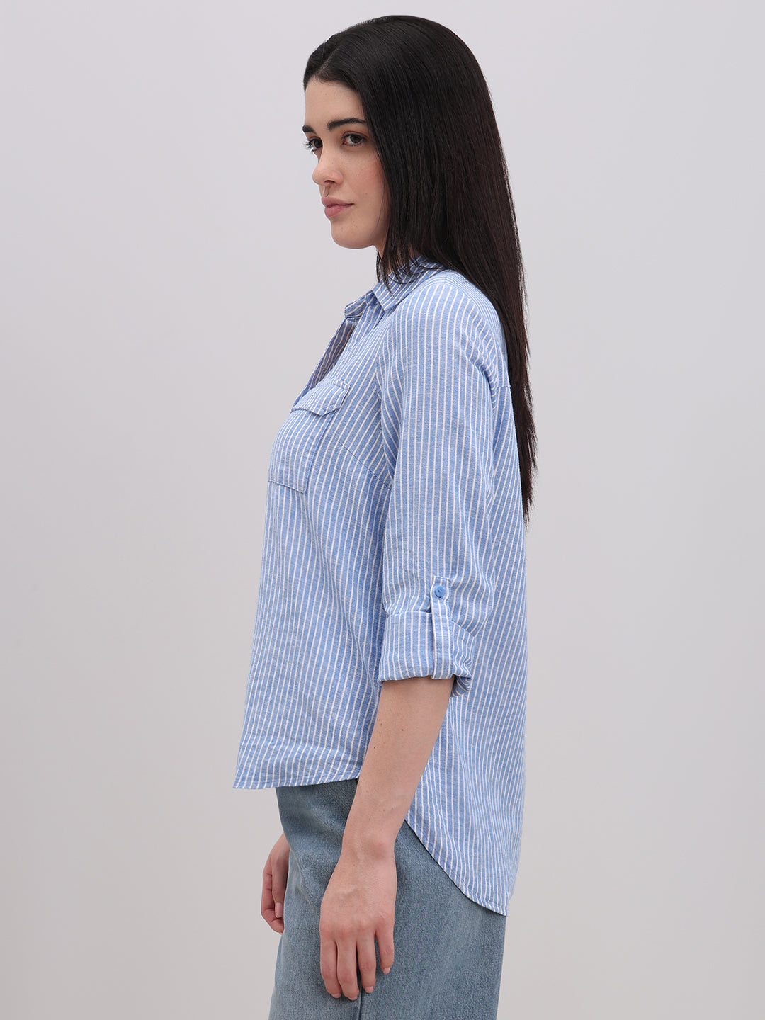 Light Blue Striped Shirt
