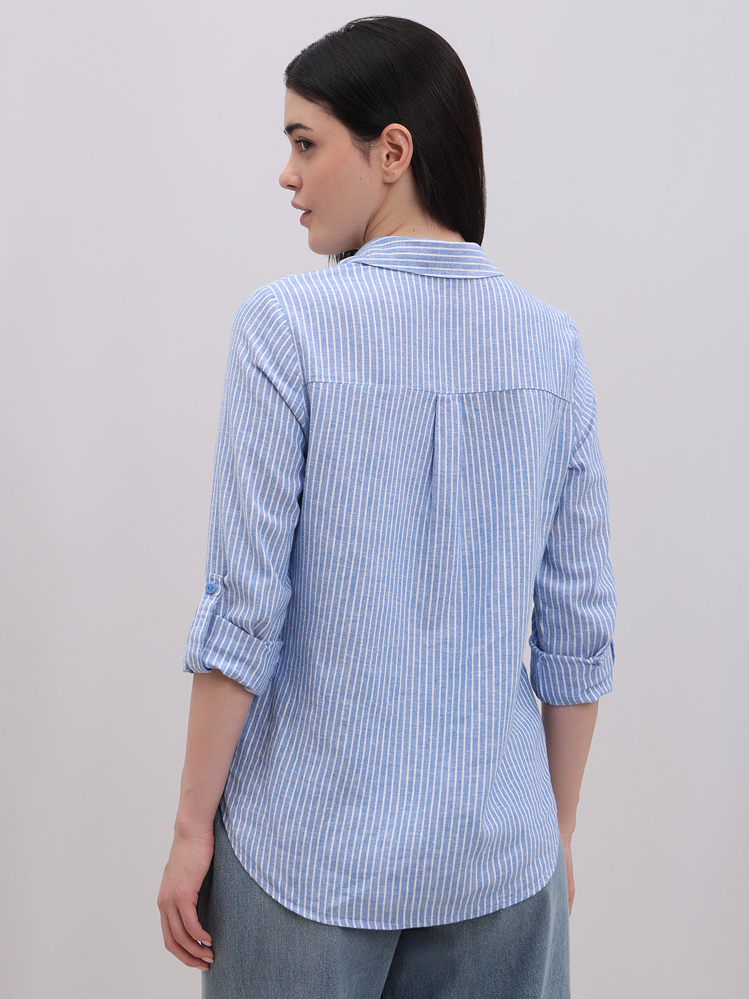Light Blue Striped Shirt
