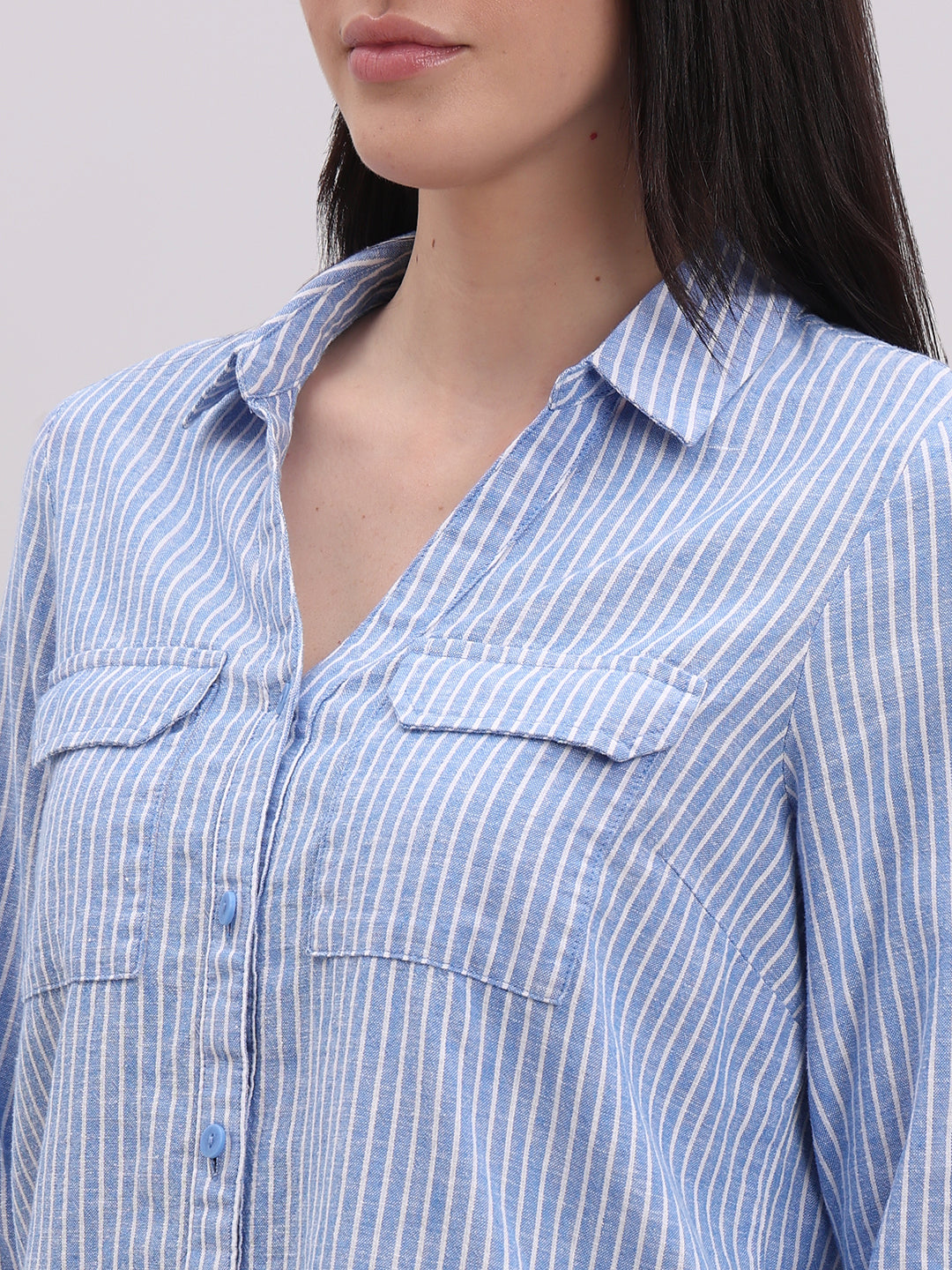 Light Blue Striped Shirt