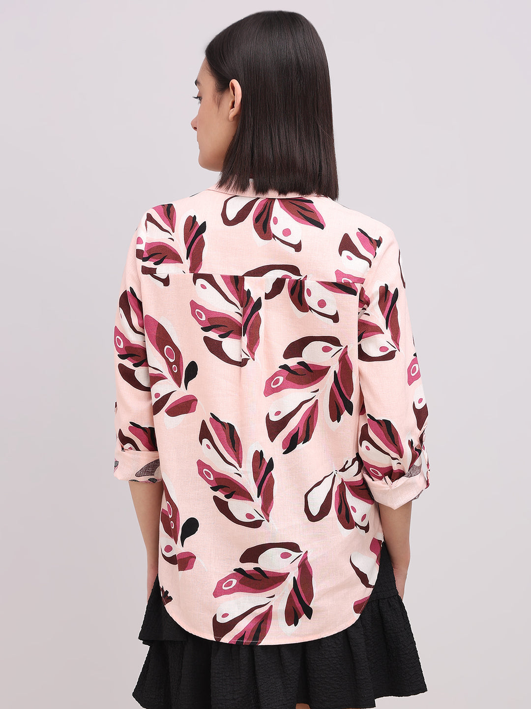 Pink Abstract Print Shirt